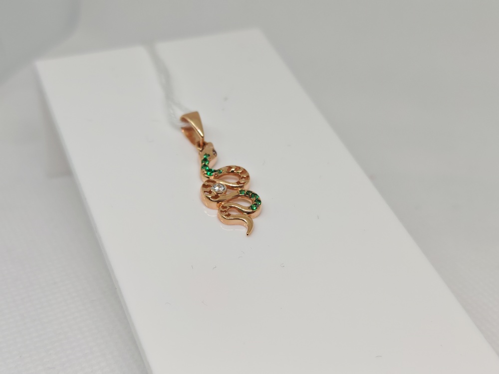 ПОДКМИ585 ПОДВЕСКА С КАМНЯМИ (Au 585)