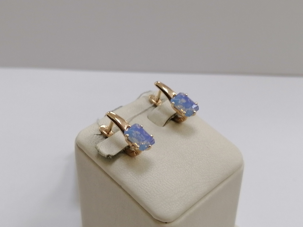 СЕРЬГИ С КАМНЕМ (Au 585)