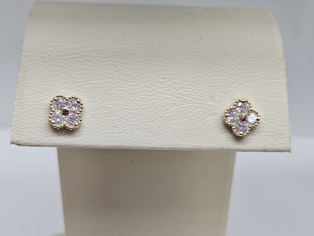 СЕРЬГИ ПУСЕТЫ с камнями (Au 585)