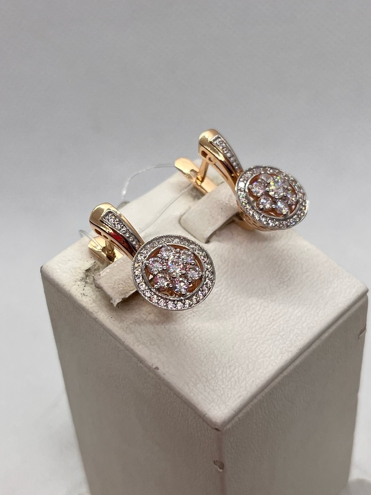 31866 СЕРЬГИ С КАМНЯМИ (Au 585)