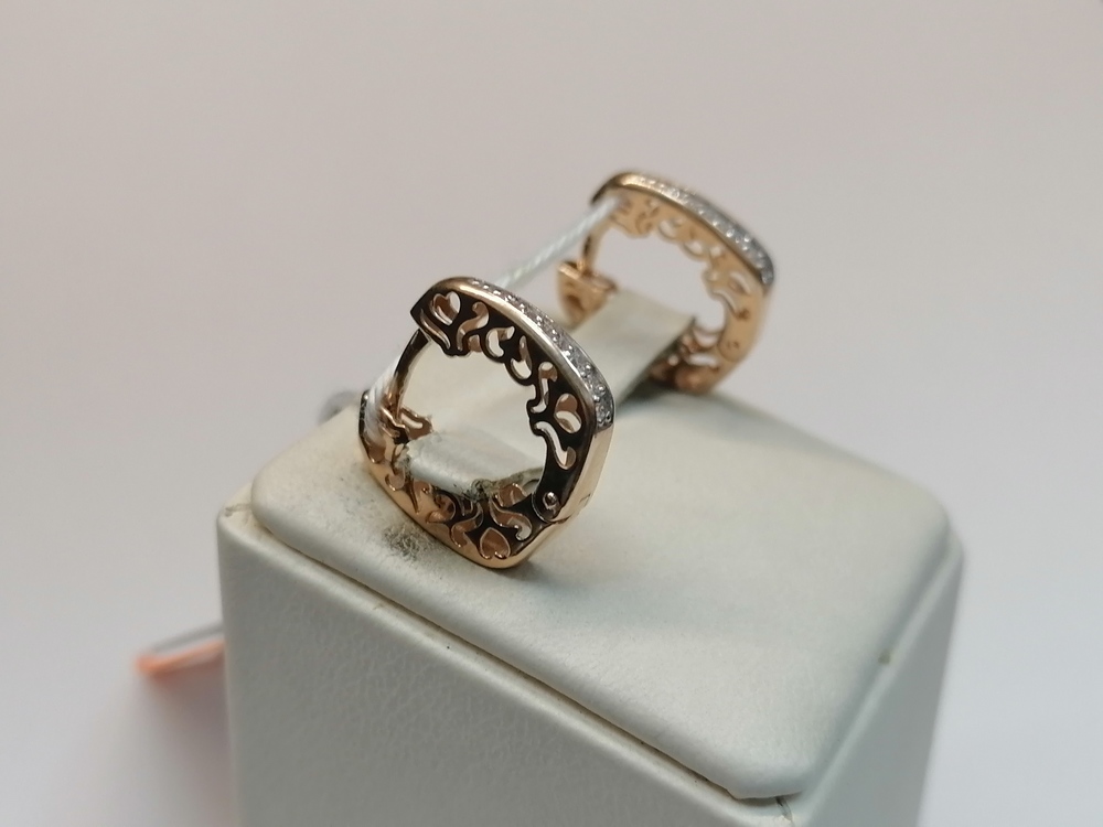 СКМИ585 СЕРЬГИ С КАМНЯМИ (Au 585)