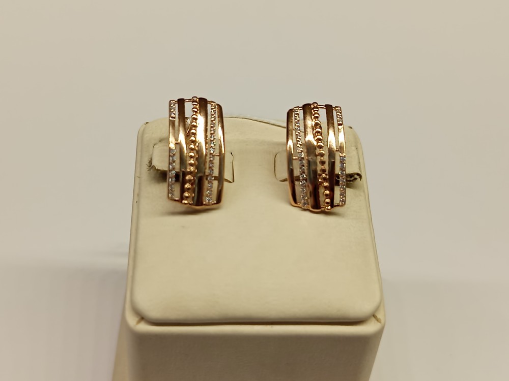 СКМИ585 СЕРЬГИ С КАМНЯМИ (Au 585)