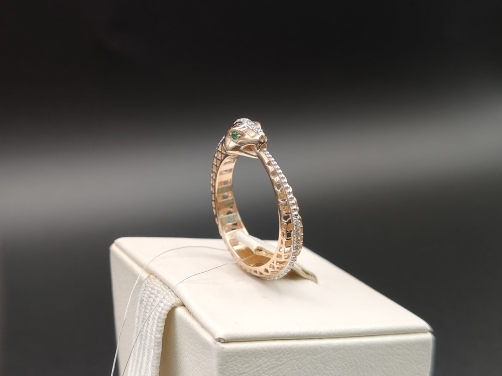 КОЛЬЦО С КАМНЯМИ (Au 585)