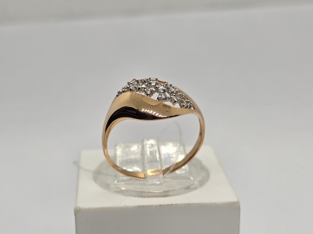 КОЛЬЦО С КАМНЯМИ (Au 585)