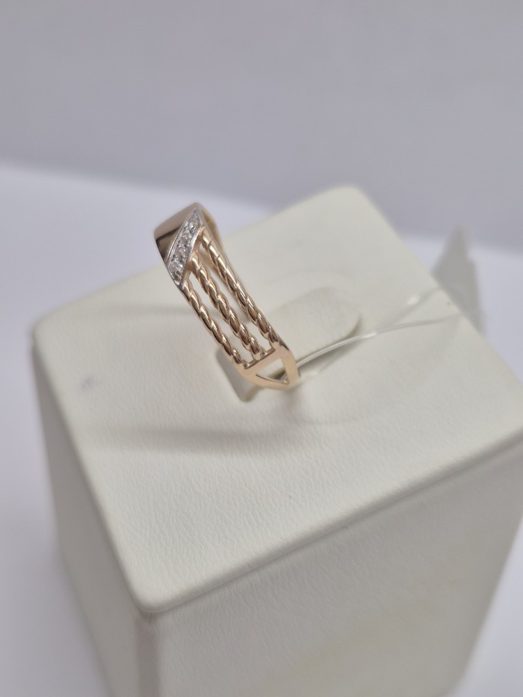 КОЛЬЦО С КАМНЯМИ (Au 585)