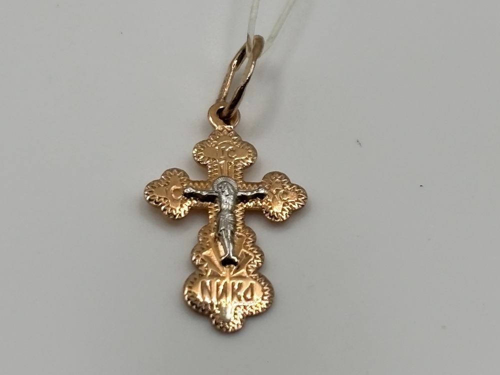 00-63-0094-00 ПОДВЕСКА КРЕСТ без камня (Au 585)