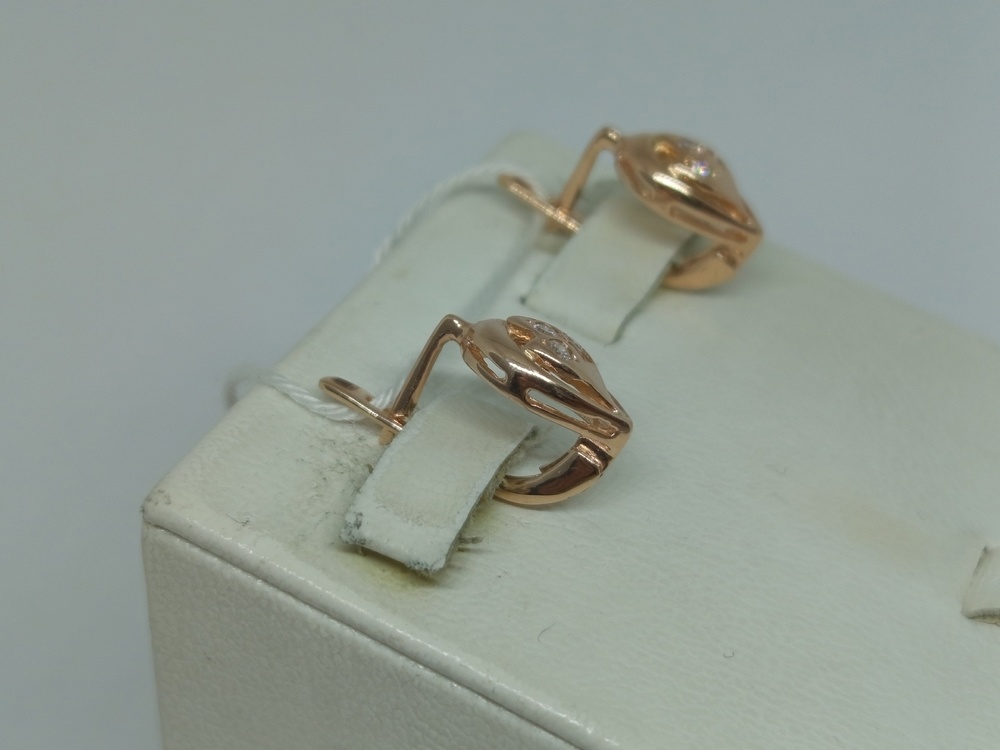 СКМИ585 СЕРЬГИ С КАМНЯМИ (Au 585)