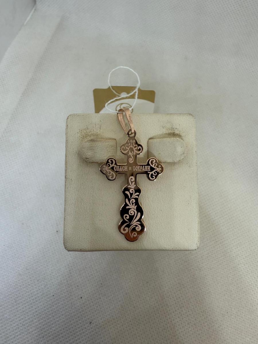 ПОДВЕСКА КРЕСТ без камня (Au 585)