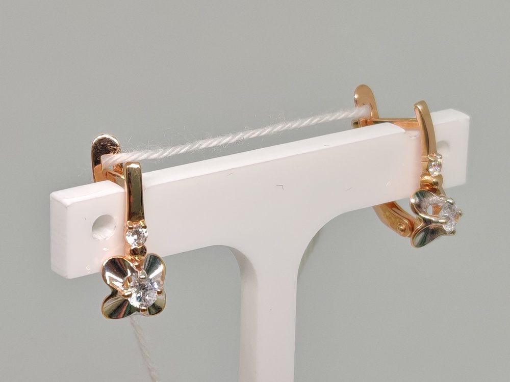 СКМИ585 СЕРЬГИ С КАМНЯМИ (Au 585)