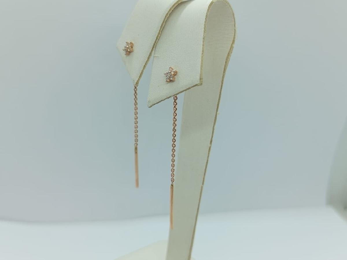 4322 СЕРЬГИ ПРОДЕВКИ с камнями (Au 585)