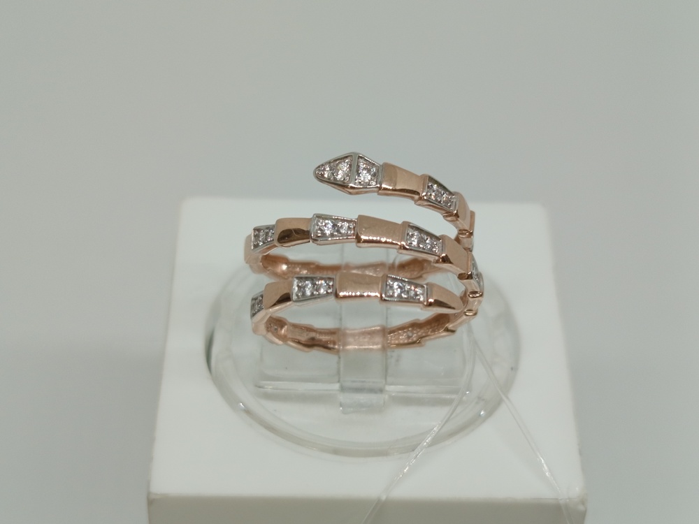 к1364 КОЛЬЦО С КАМНЯМИ (Au 585)