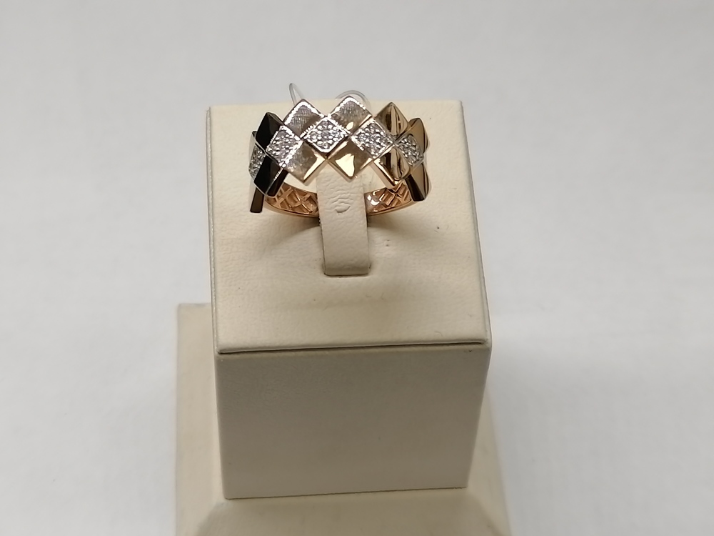 КОЛЬЦО С КАМНЯМИ (Au 585)