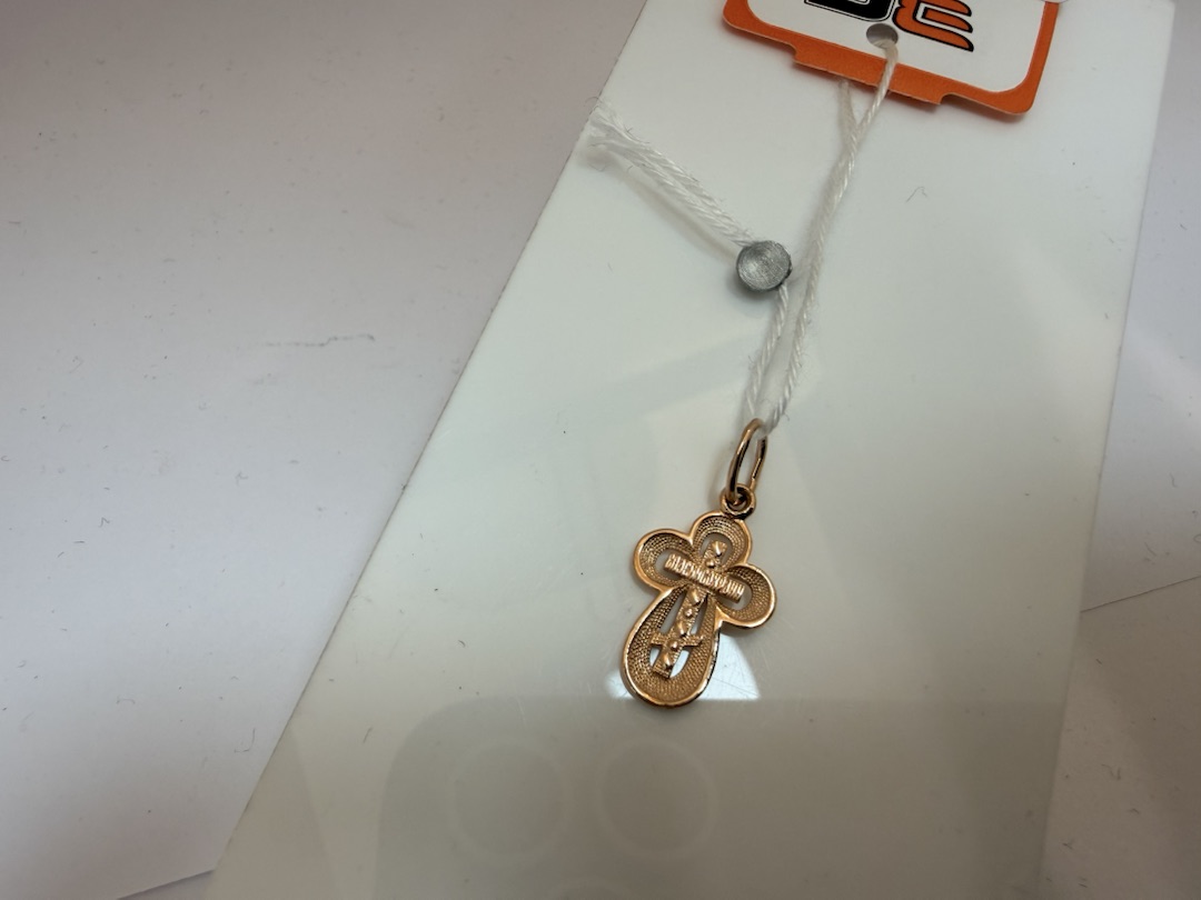 ПОДКБК585 ПОДВЕСКА КРЕСТ БЕЗ КАМНЯ (Au 585)