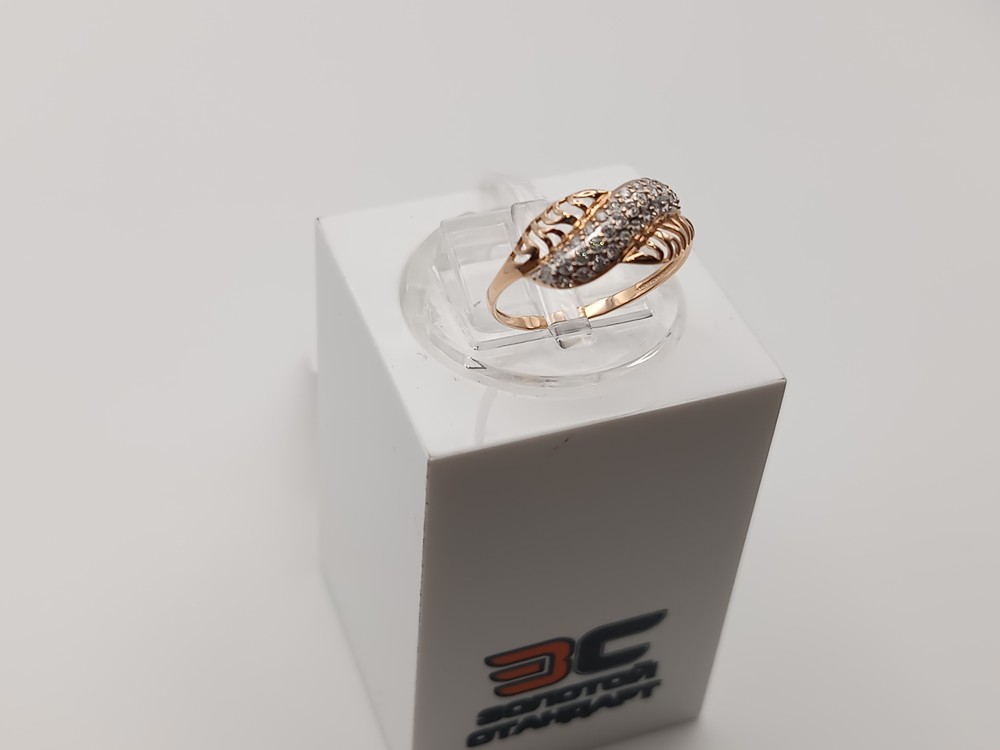 КОЛЬЦО С КАМНЯМИ (Au 585)