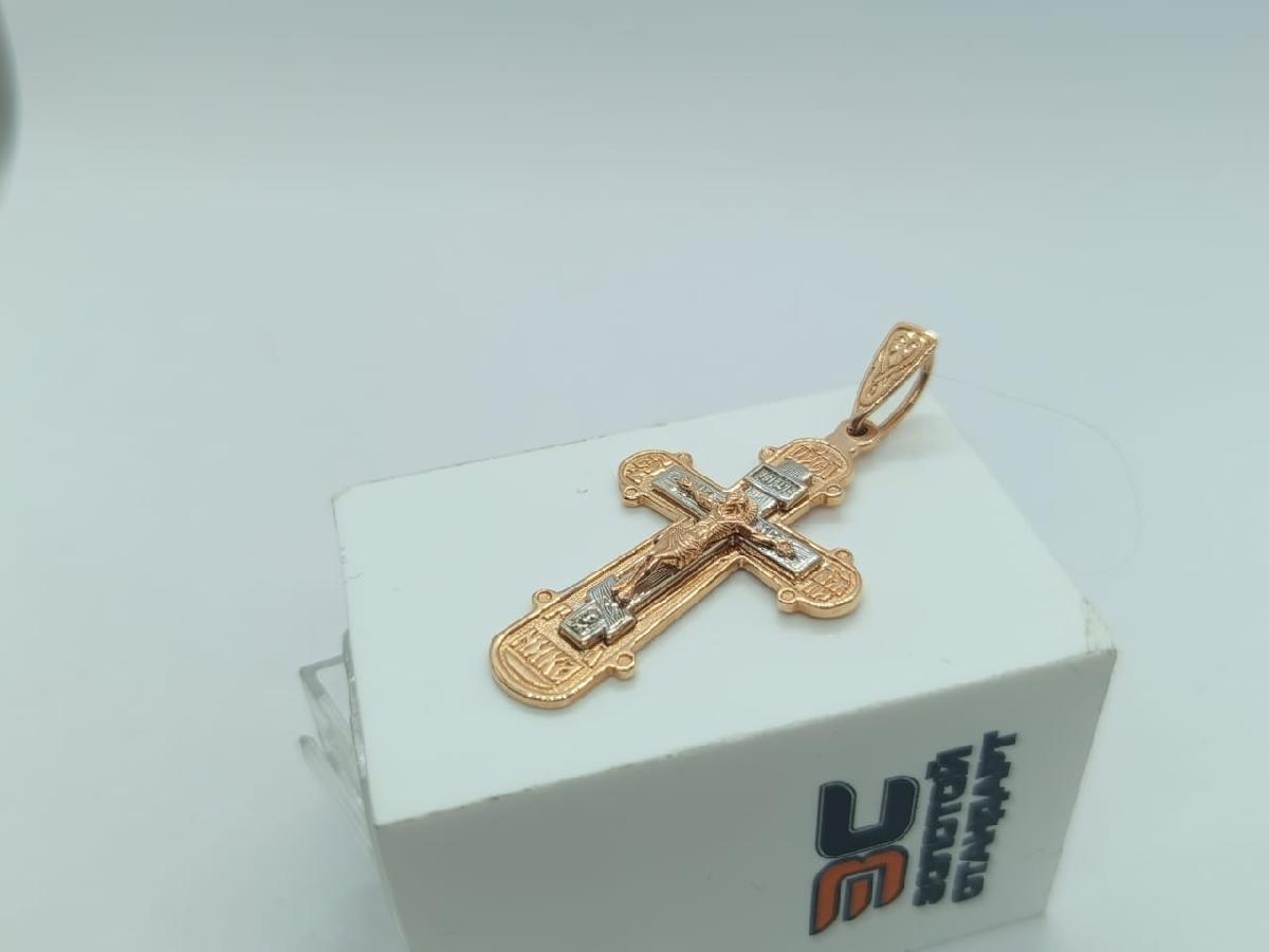 ПОДВЕСКА КРЕСТ без камня (Au 585)