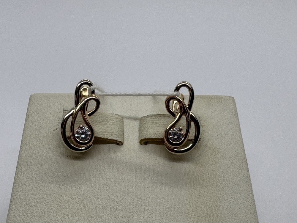 СЕРЬГИ С КАМНЕМ (Au 585)