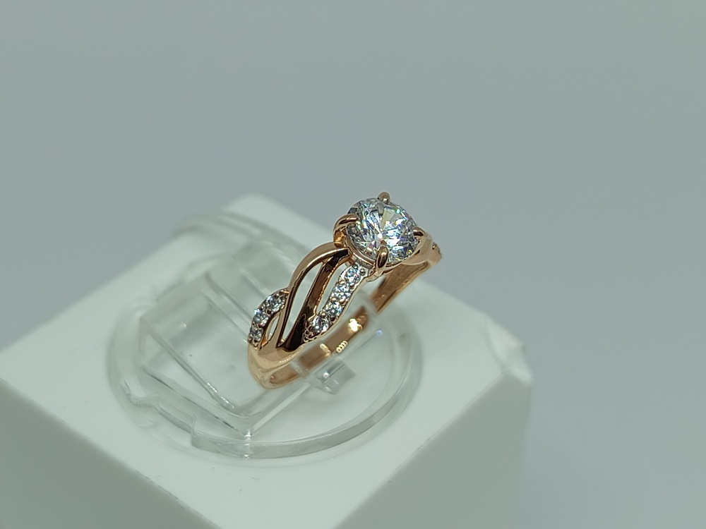 КОЛЬЦО С КАМНЯМИ (Au 585)