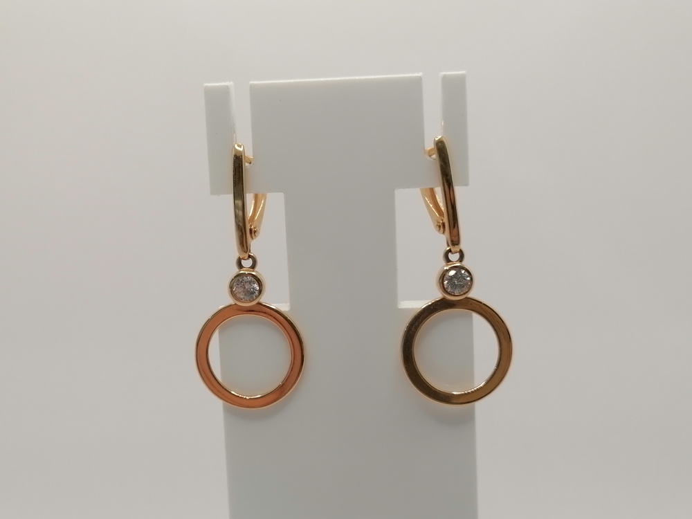 СЕРЬГИ С КАМНЕМ (Au 585)