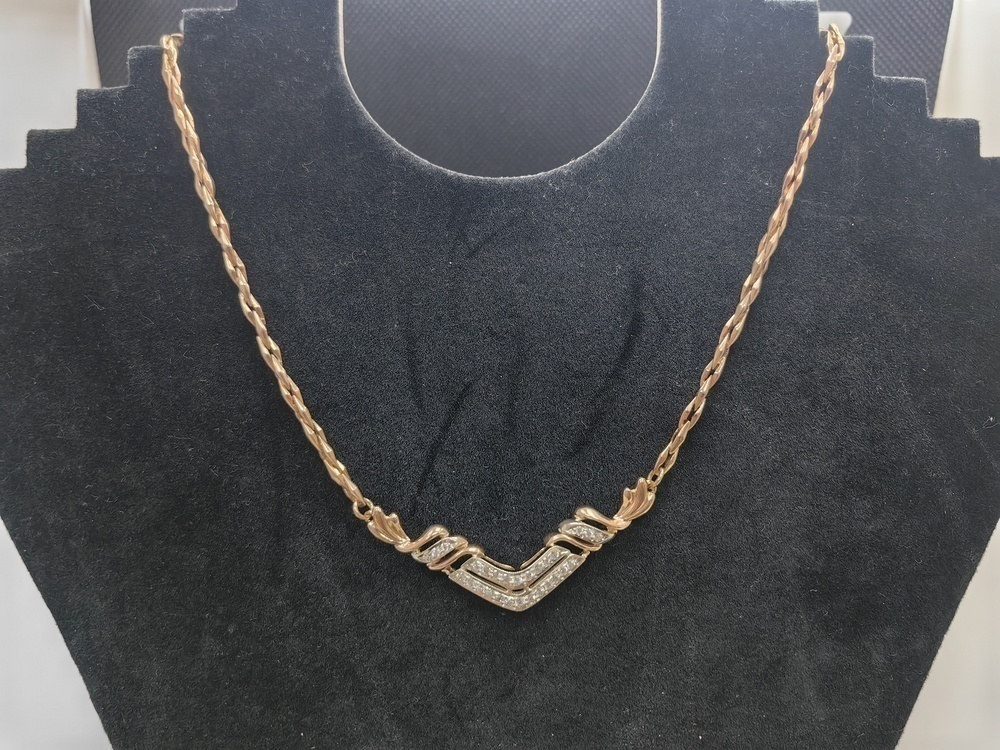 КОЛЬЕ С КАМНЯМИ Au 585