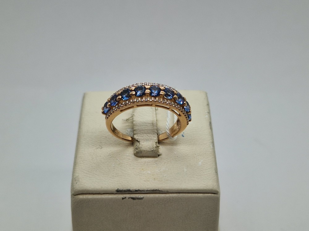 КОЛЬЦО С КАМНЯМИ (Au 585)