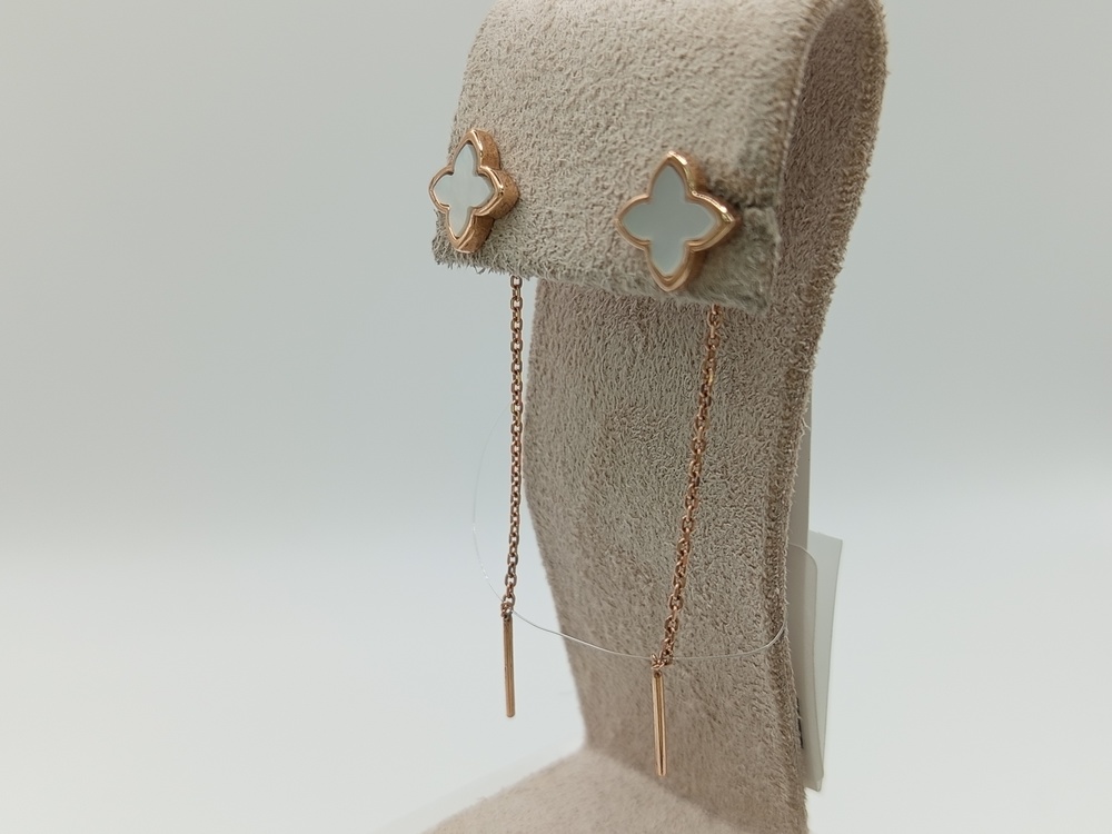 СЕРЬГИ ПРОДЕВКИ с камнем (Au 585)