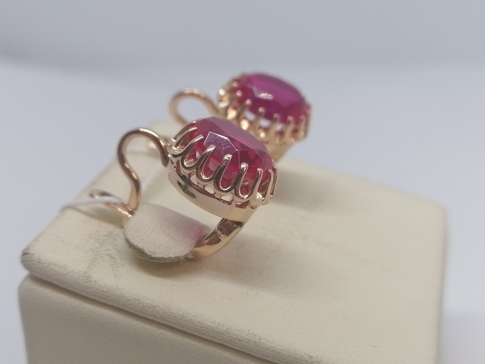 СЕРЬГИ С КАМНЕМ (Au 583)