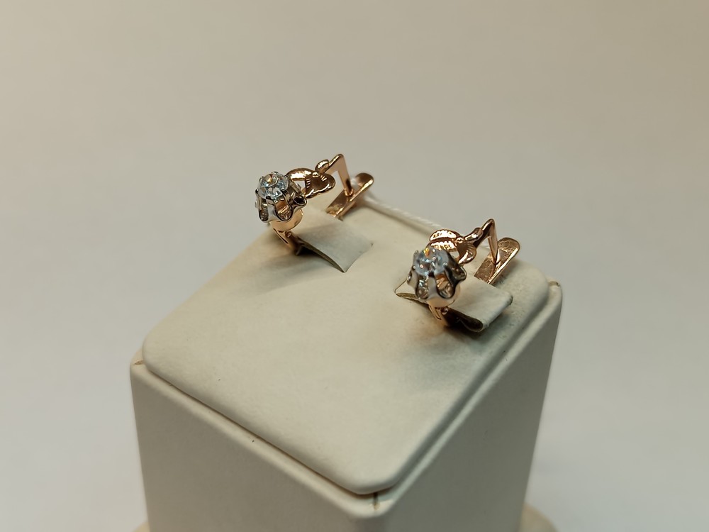 СЕРЬГИ С КАМНЕМ (Au 583)