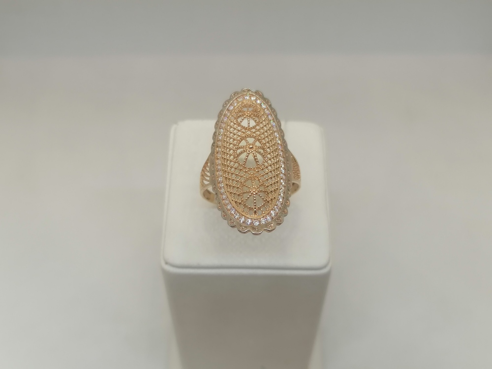 КОЛЬЦО С КАМНЯМИ (Au 585)