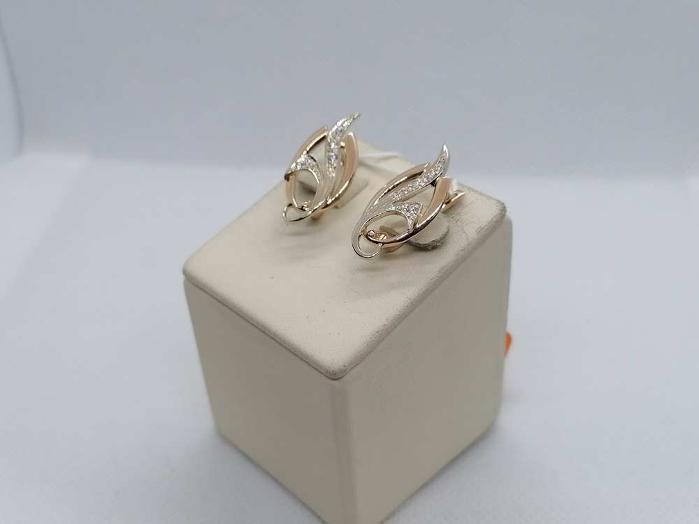 СКМИ585 СЕРЬГИ С КАМНЯМИ (Au 585)