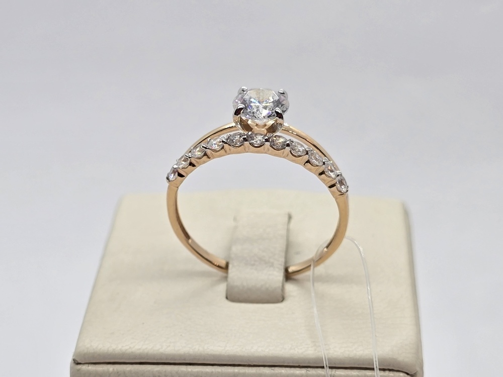 КОЛЬЦО С КАМНЯМИ (Au 585)