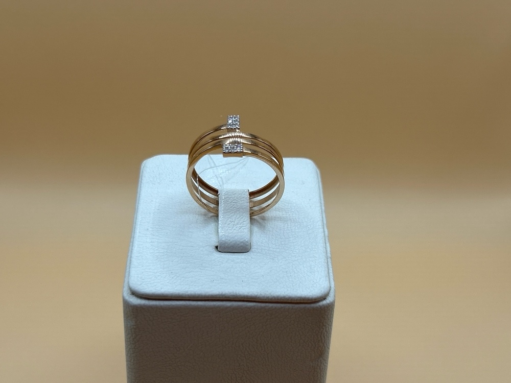 КОЛЬЦО С КАМНЯМИ (Au 585)