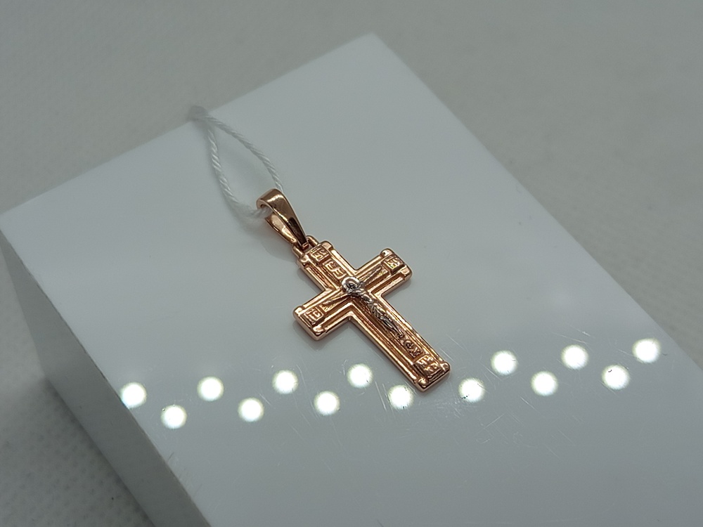 ПОДВЕСКА КРЕСТ БЕЗ КАМНЯ (Au 585)