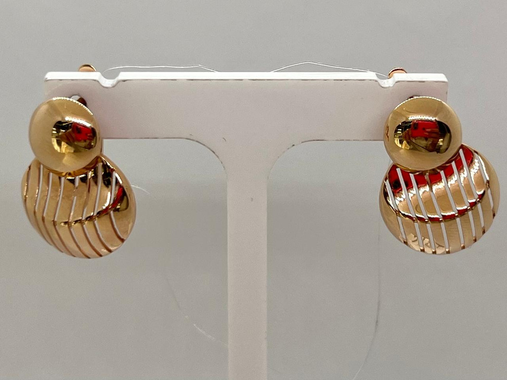 08-208188 СЕРЬГИ БЕЗ КАМНЯ (Au 585)