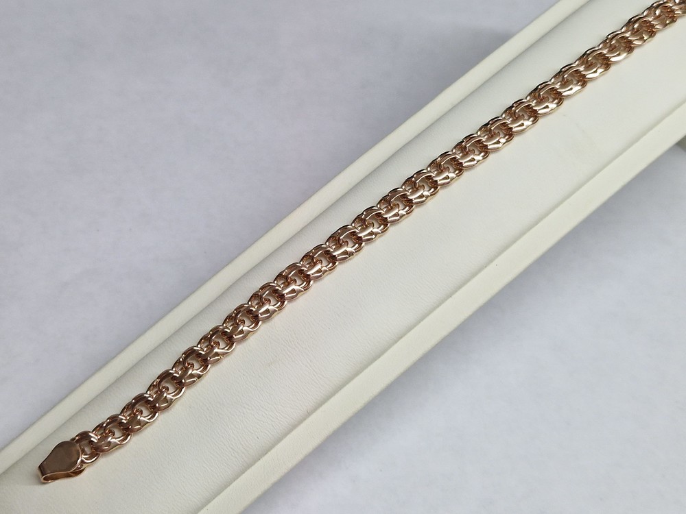 БЛБ585 БРАСЛЕТ ПОЛНОВЕСНЫЙ Бисмарк (Au 585)