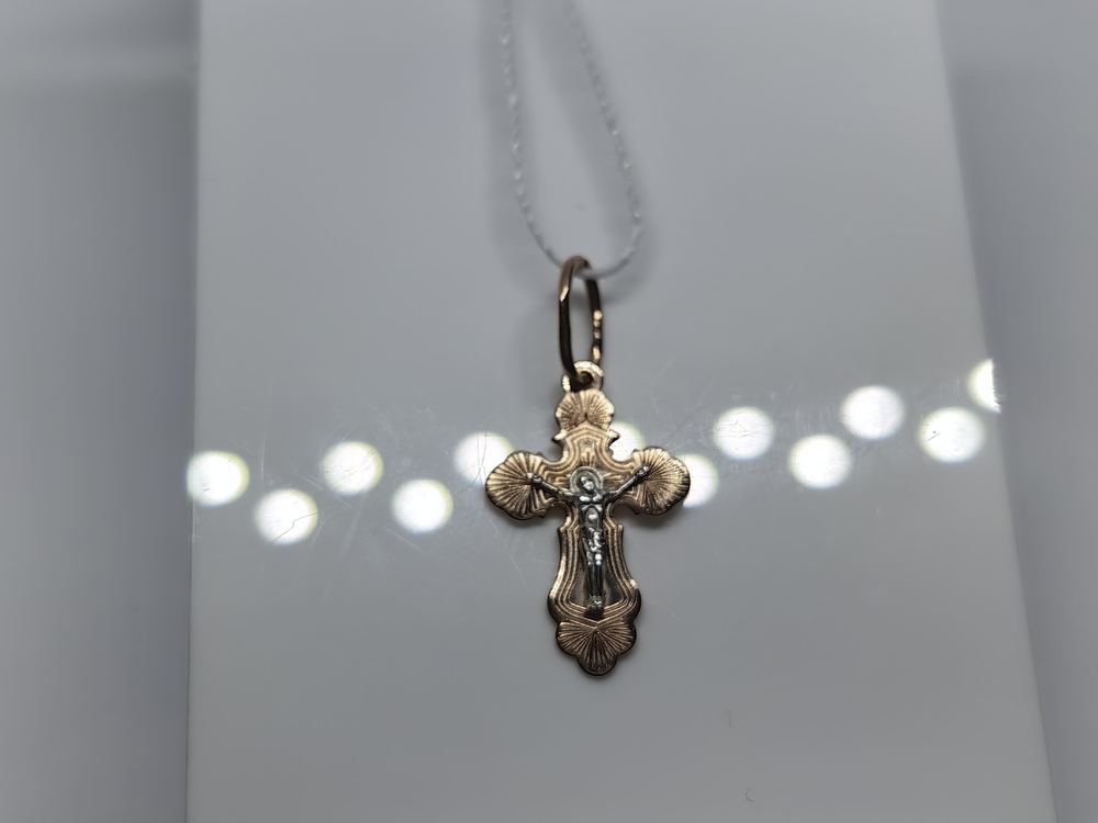 ПОДВЕСКА КРЕСТ без камня (Au 585)