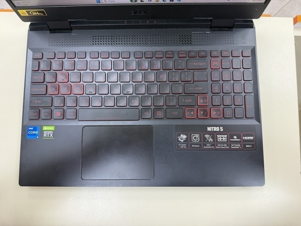 Ноутбук Acer; Core i5-12500H, GeForce RTX 3050, 16 Гб, 500 Гб, Нет
