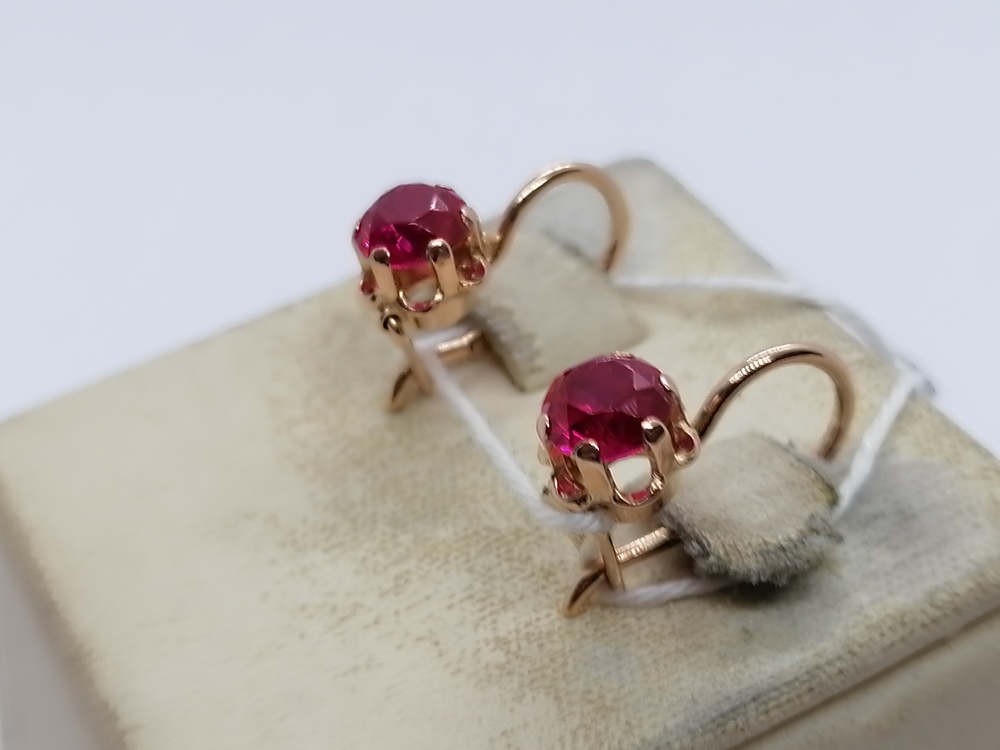 СЕРЬГИ С КАМНЕМ (Au 583)