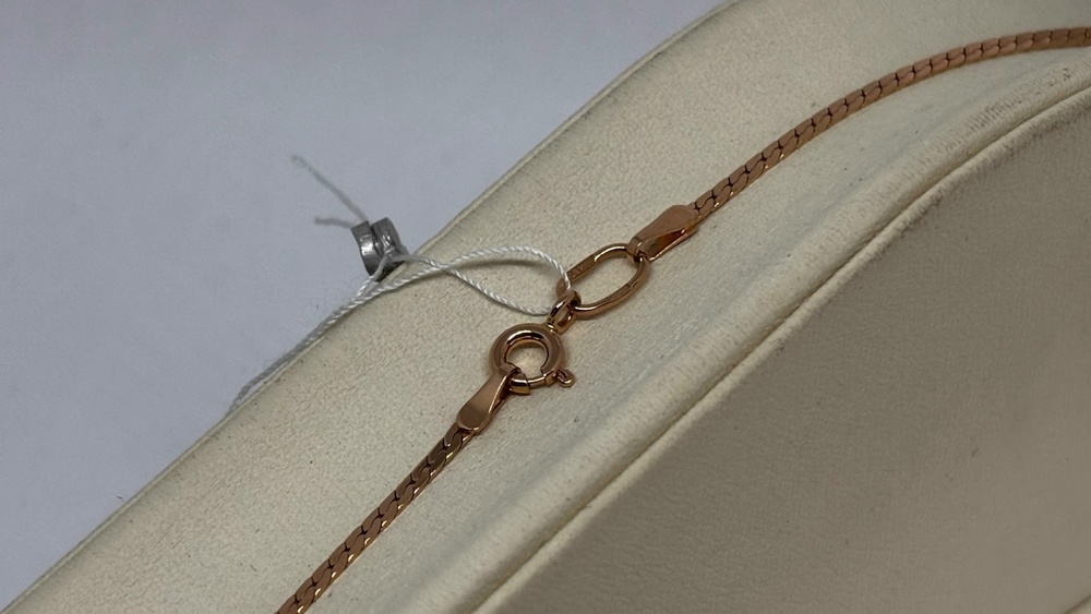 ЦЛСП585 ЦЕПЬ ПОЛНОВЕСНАЯ Снэйк плоский (Au 585)