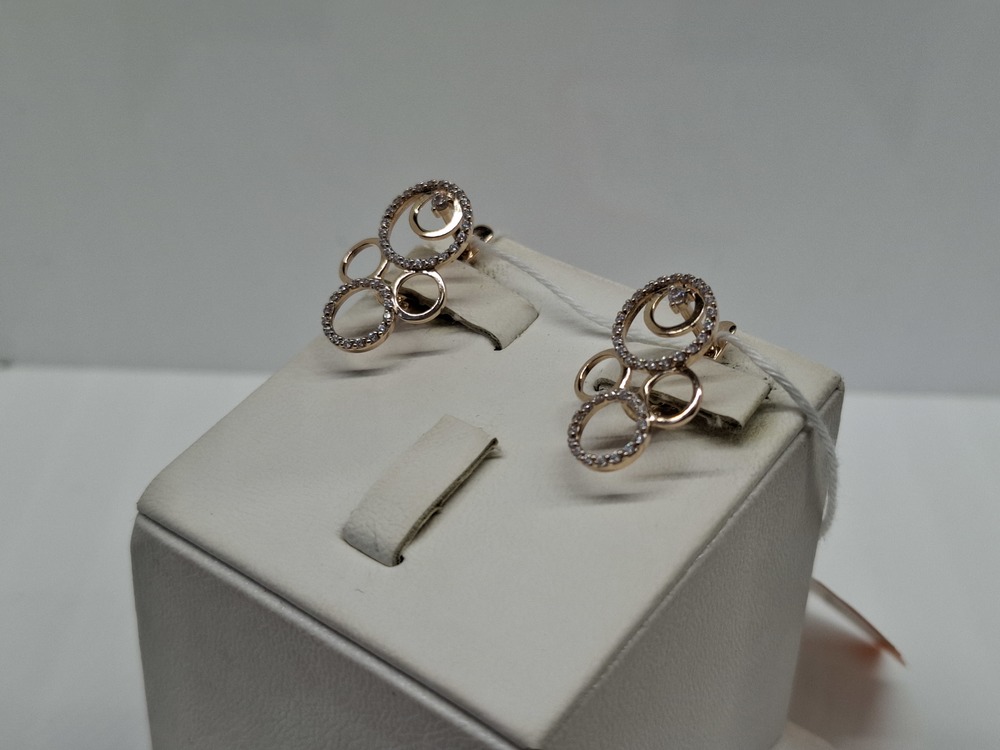 СКМИ585 СЕРЬГИ С КАМНЯМИ (Au 585)