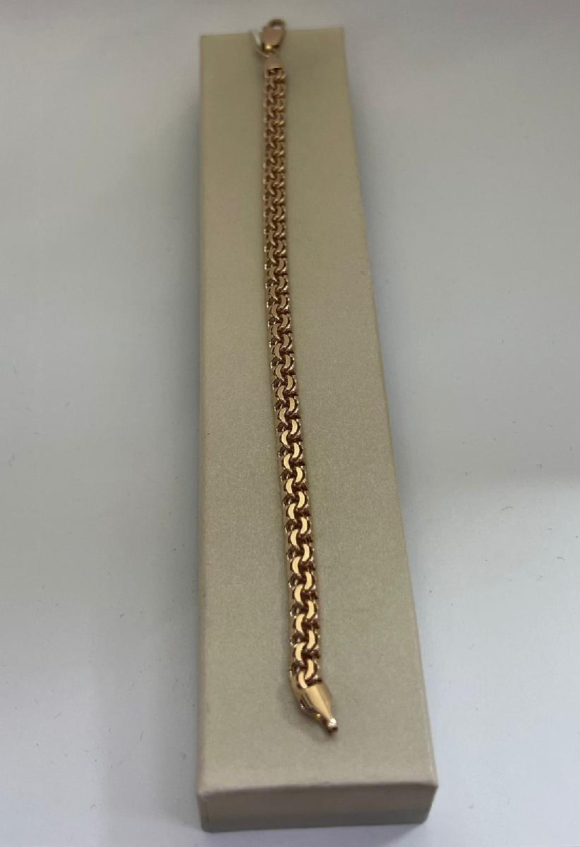 БЛБ585 БРАСЛЕТ ПОЛНОВЕСНЫЙ Бисмарк (Au 585)