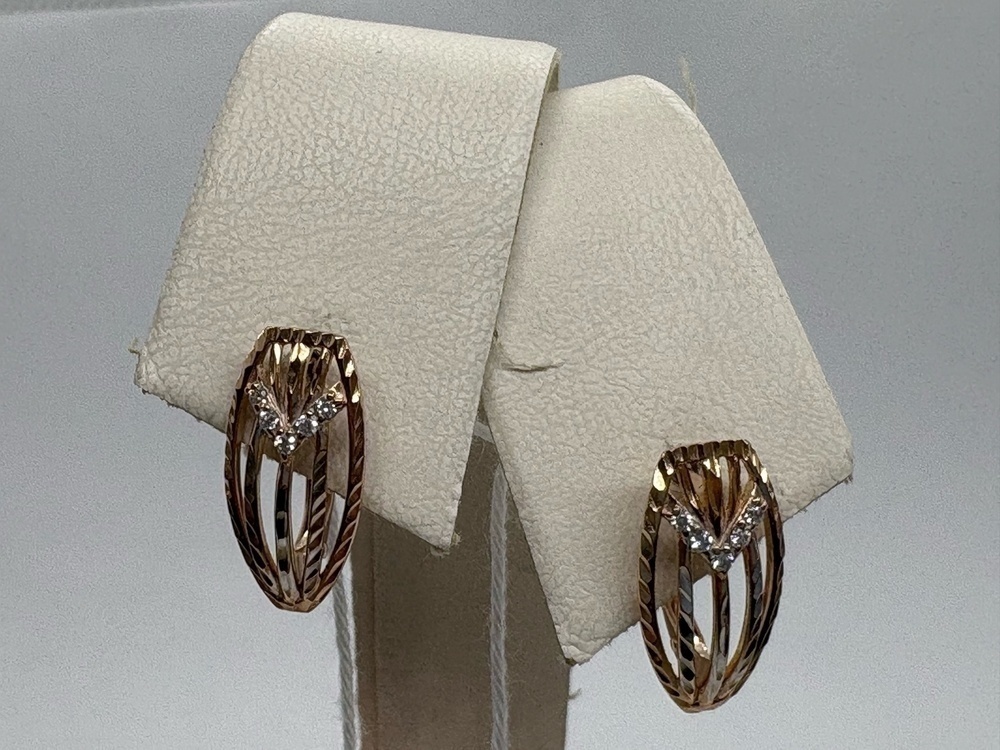 СКМИ585 СЕРЬГИ С КАМНЯМИ (Au 585)