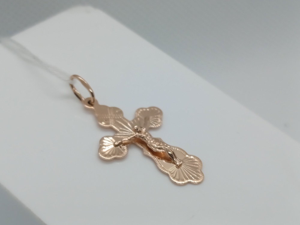 ПОДКБК585 ПОДВЕСКА КРЕСТ БЕЗ КАМНЯ (Au 585)