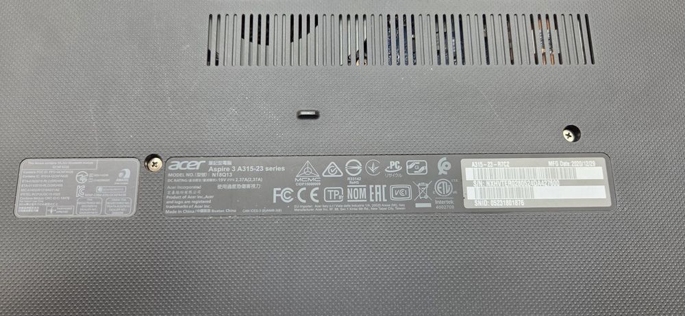 Ноутбук Acer Aspire 3 A315-23; Ryzen 3 3250U, AMD Radeon (TM) Graphics, 8 Гб, 256 Гб, Нет