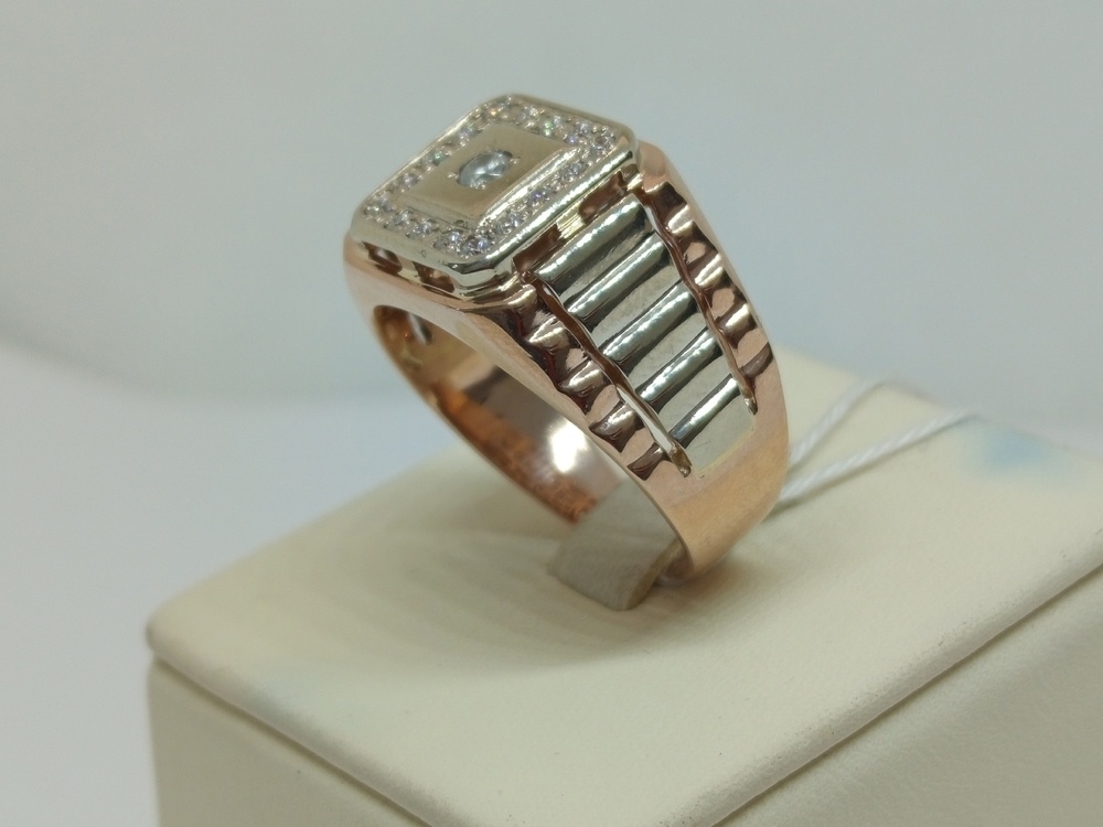 ПЕЧАТКА С КАМНЯМИ (Au 585)