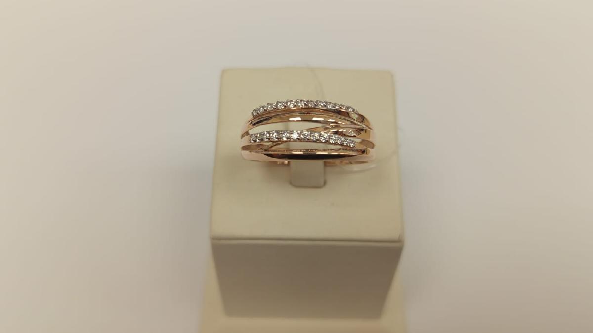 КОЛЬЦО С КАМНЯМИ (Au 585)