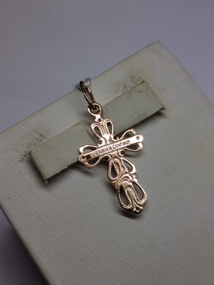 ПОДКБК585 ПОДВЕСКА КРЕСТ БЕЗ КАМНЯ (Au 585)