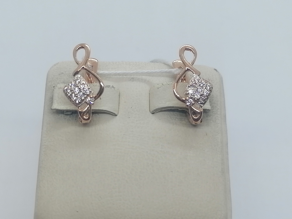 СКМИ585 СЕРЬГИ С КАМНЯМИ (Au 585)