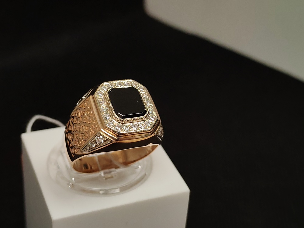 ПЕЧАТКА С КАМНЯМИ (Au 585)