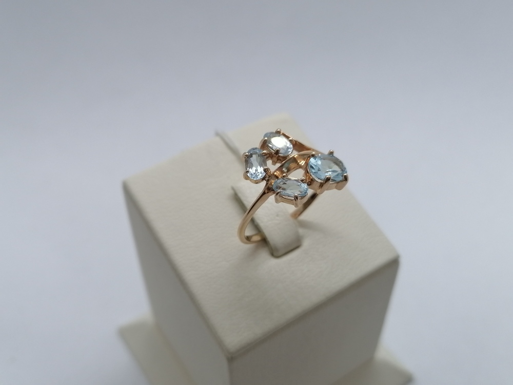 КОЛКМИ585 КОЛЬЦО С КАМНЯМИ (Au 585)