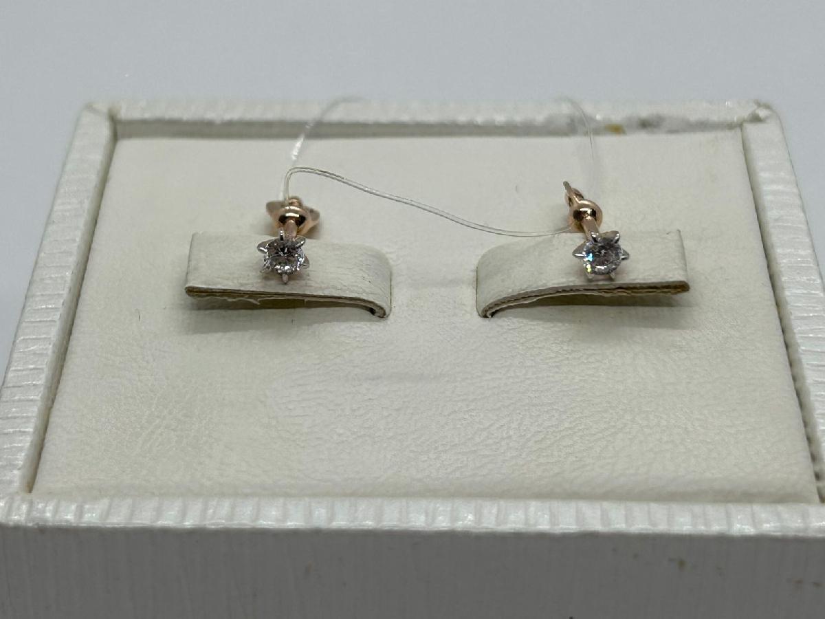 СЕРЬГИ ПУСЕТЫ с камнем (Au 585)